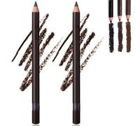 Crayon Eyeliner Duo Waterproof 24h Revlrostre, Crayon Eyeliner Waterproof, Eyeliner Occasionnel, Sans bavures, Maquillage Yeux Résistant à l'Affaiblissement (02#Dark Brown*2)