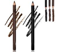 Crayon Eyeliner Duo Waterproof 24h Revlrostre, Crayon Eyeliner Waterproof, Eyeliner Occasionnel, Sans bavures, Maquillage Yeux Résistant à l'Affaiblissement (01#+03#)