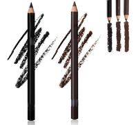 Crayon Eyeliner Duo Waterproof 24h Revlrostre, Crayon Eyeliner Waterproof, Eyeliner Occasionnel, Sans bavures, Maquillage Yeux Résistant à l'Affaiblissement (01#+02#)