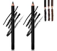 Crayon Eyeliner Duo Waterproof 24h Revlrostre, Crayon Eyeliner Waterproof, Eyeliner Occasionnel, Sans bavures, Maquillage Yeux Résistant à l'Affaiblissement (01#Black*2)