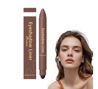 Crayon eyeliner et fard à paupières waterproof 2 en 1 - Crayon pour les yeux waterproof pour un regard charbonneux ou naturel - application facile, eyeliner imperméable pour femmes (# 02)