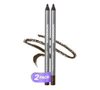 Crayon Eyeliner Marron Pailleté Longue Tenue Wonderskin 1440, Lot de 2 - Crayon Eyeliner Imperméable, Affûté et Résistant aux Bavures (Gold Mocha)