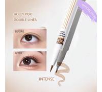 Eyeliner double pointe Holly Pop 01 Original, ultra léger, précis comme de l'encre, tenue 24h, séchage rapide, sans traction, sans huile, format mini portable, résistant à la transpiration, convient a