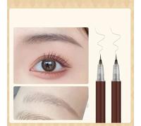 Crayon Eyeliner Waterproof Longue Durée Sans Floraison,Tête Ultra Mince,Stylo Tatouage Eyebloggtattoo,Eau Liquide,0.01mm,2pcs.Grey Brown.