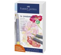 Crayon - FABER-CASTELL - GOLDFABER Aquarelle - Boîte métal de 36 - Couleurs éclatantes - Résistance au bris