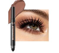 Crayon Fard a Paupiere Matte, Longue Durée Waterproof, Brun Foncé Bâton Ombre a Paupiere, Smooth Texture Fards à Paupières Crème, Hight Pigmenté Facile à Utiliser, Avec Pinceau Maquillage Femme-13