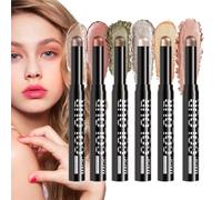 Crayon Fard À Paupières En Crème,6 Bâtonnets Éclat Pour Les Yeux | Maquillage Visage pour Voyage Quotidien Sorties Extérieur École Événements