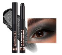 Crayon Fard à Paupières Pailleté, Ombre à Paupières Crème Imperméable - Maquillage Yeux Marron, Noir, Bleu