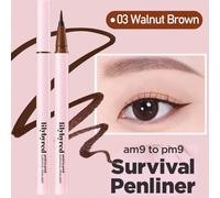 Crayon-feutre de survie K-Beauty Am9 à Pm9, pointe flexible de 0,1 mm, se rince facilement à l'eau chaude, crayon de liner, crayon khôl, crayon pour les cils inférieurs, couleur intense, flux d'encre 