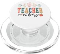 Crayon Fleur Apple Teacher Vibes PopSockets PopGrip pour MagSafe