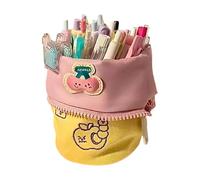 Crayon Flipese vertical avec rangement spacieux pour fournitures scolaires design multi-poches et fermeture éclair