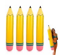 Crayon Géant Gonflable 4 Pièces, 27 Pouces, PVC Coloré, Décoration Ludique pour te de Rentrée, Accueil et Activités Créatives