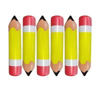 Crayon gonflable, crayon gonflable | Ballon gonflable géant au crayon de 6 pièces - Crayon gonflable pour enfants Prix de classe Faveurs Fournitures de remise des diplômes Accessoires photo