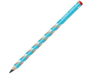 Crayon graphite ergonomique - STABILO EASYgraph - 1 crayon à papier HB - droitier - bleu clair