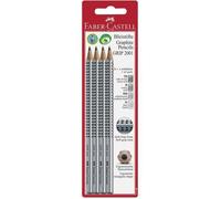 Crayon graphite - Grip - 2001 - Mines 2B, B, H, HB - Corps triangulaire - Argent