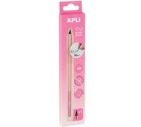Crayon graphite - HB - Rose - Mine infinie - Ne se taille pas - Facile à effacer - Apli