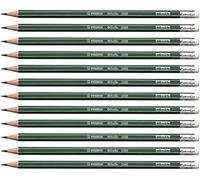 Crayon graphite - STABILO Othello - Lot x 12 crayons papier HB - bout gomme