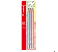 Crayon graphite avec gomme - STABILO Swano Pastel - Paquet de 6 - Corps Pastel - HB