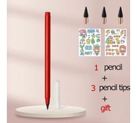 Crayon Infini Avec Gomme,Nouvelle Technologie Kawaii,Écriture Illimitée,Crayons Éternels Et Cadeaux,Fournitures Artistiques,Papeterie Scolaire - Type Red Set