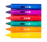 Crayon lavable 6 couleurs facile à prendre en main soluble dans l'eau avec porte-stylo pour enfants tout-petits coloriage gribouillage dessin salle de bain