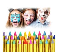 Crayon Maquillage Enfant, 28 Couleurs Visage Peinture, Palette Maquillage Enfant, Peinture Corporelle pour Pâques Non-Toxique, Lavable pour Pâques,Cosplay,Soirées à Thème