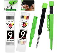 Crayon mécanique professionnel pour charpentier, à mine de 2,8 mm pour trous profonds, avec capuchon en plastique, pour architecte et marquage du bois red pen
