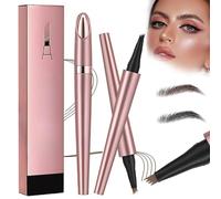 Crayon Microblading, magique, 3D, étanche, application précise, avec 4 pointes, pour sourcils naturels, noir et marron foncé