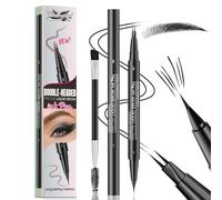 Crayon Microblading Sourcil, 2-En-1 Feutre Sourcil, Résistant à L’Eau Et Anti-Bavures, Crée Sans Effort Des Sourcils D’Apparence Naturelle, Couleur Longue Tenue, Stylo Sourcil Effet Poil
