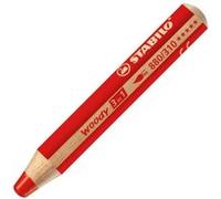 Crayon multi-talents STABILO Woody 3en1 couleur au choix Rouge vermillon Rouge G