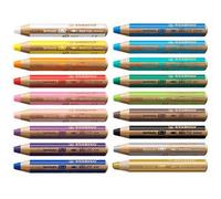Crayon multi-talents woody 3 en 1, rond, bleu