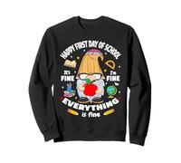 Crayon nain mignon Premier jour d'école It's Fine I'm Fine Sweatshirt