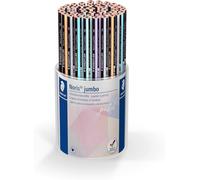 Crayon Noris 118, forme triangulaire pour une écriture et un coloriage détendues, très bonne qualité, dureté HB, 6 crayons pastel sur carte blister, 118 BK6 PA