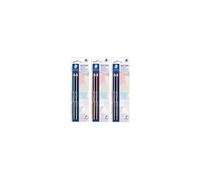 Staedtler Noris Jumbo 119 BK2 PA Crayon épais pour apprendre à écrire, forme triangulaire, idéal pour les premiers exercices d'écriture, très bonne qualité, dureté 2B, 2 crayons de couleurs pastel,