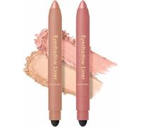 Crayon ombre à paupières et eyeliner 2 en 1 imperméable, résistant aux taches, longue tenue, application lisse, crème pour les yeux pour un look smoky (D)