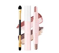 Crayon Ombre à Paupières Paillette Double Ended, Pink Glitter Bicolore Eyeshadow Stick, Crème Texture Fini Métallique, Longue Durée Imperméable, avec Pinceau Maquillage des Yeux pour Femmes - 01