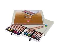 BRUYNZEEL Set de crayons pastel Design – 24 crayons professionnels pour dessin et esquisse