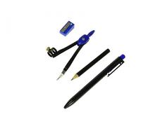 Crayon, porte-mine, taille-crayon dans un étui MIX