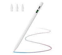 Crayon pour Apple, sensibilité d'inclinaison de la paume rejet, stylet pour iPad A16 génération 11/10/9/8/7/6, iPad Pro 12,9"/13"/11" M4, iPad Air M3/M2/5/4/3, iPad Mini 6/5 Gen Charge rapide (blanc)