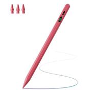 Crayon pour Apple, sensibilité d'inclinaison de la paume, stylet pour iPad A16 génération 11/10/9/8/7/6, iPad Pro 12,9"/13"/11" M4, iPad Air M3/M2/5/4/3, iPad mini A17 7/6/5 Gen Charge rapide (rouge)