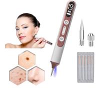 Crayon pour éliminer les verrues cutanées, stylo pour éliminer les grains de beauté avec plasma, 19 niveaux d'intensité et lumière LED, avec aiguille remplaçable, pour visage, corps, verrues, taches