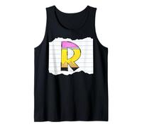 Crayon rétro Lettre R School Alphabet Graphic Débardeur
