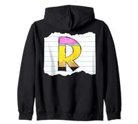 Crayon rétro Lettre R School Alphabet Graphic Sweat à Capuche