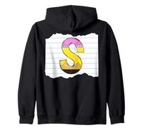 Crayon rétro Lettre S School Alphabet Graphic Sweat à Capuche
