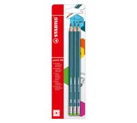 Crayon scolaire hexagonal avec gomme - STABILO pencil 160