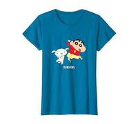 Crayon Shin-Chan Dances! Shin-Chan and Shiro T-Shirt, Femme, Saphir, XL