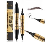 Crayon Sourcil And Crayon Eye Liner Noir 2 In 1-Liner & Waterproof, Tracé Précis Pour Des Sourcils Et Un Eye-Liner Longue Tenue Et D'Apparence Naturelle (Marron)