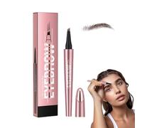 Crayon Sourcil Waterproof, Crayon à Sourcils Micro Brow Pencil imperméable avec 4 pointes de fourchette, Eyebrow Pencil crée sans effort des sourcils d'apparence naturelle
