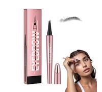 Crayon Sourcil Waterproof, Crayon à Sourcils Micro Brow Pencil imperméable avec 4 pointes de fourchette, Eyebrow Pencil crée sans effort des sourcils d'apparence naturelle