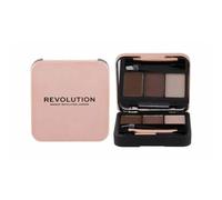 Crayon Sourcils - Makeup Revolution - Brow Sculpt Kit - Brun Moyen - Palette Compacte - Multifonctionnelle Multicolore