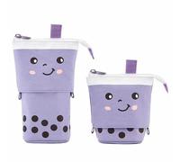 Crayon Stylo Toile Tissu Corée Papeterie Fournitures Scolaires Organisateur Règle Cadeau Transformateur Debout Bo X1o1 Kid, violet, Milk Tea